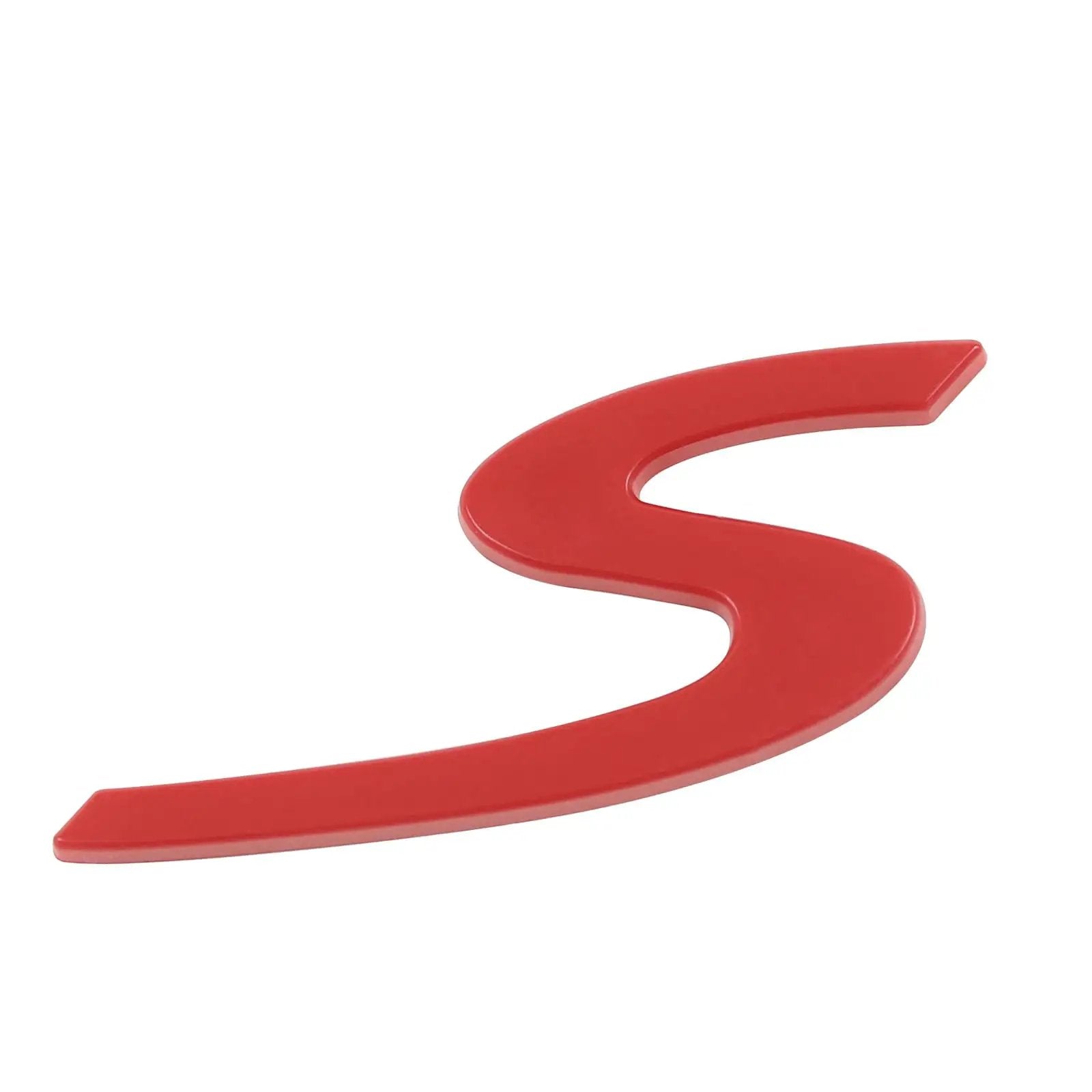 Red S Logo Emblem For Porsche Tailgate Badge Dope