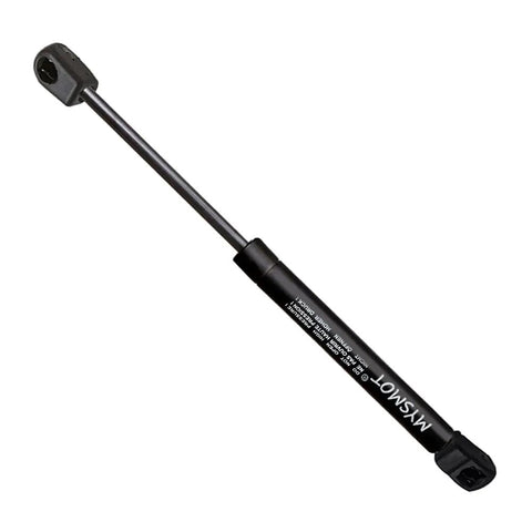 Premium Heavy Duty Front Hood Lift Supports Zero Hassle Drop In Replacement For Chevy Impala And Ss Sedan 2014 Through 2018 angled view of black gas strut