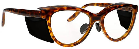 Rad Cat Eye Radiation Safety Glasses For Women, Lead Glasses With .75mm Pb Radiation-Reducing Lenses, Tortoise Frame, Adjustable Nose Pads