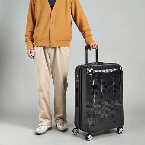 Amazon Basics 30-Inch hardside spinner luggage, black, with TSA lock and 8-wheel spinner