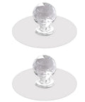 Crystal Diamond Drawer Knobs Self Adhesive Clear Acrylic Pull Handles, 2-pack for cabinets, wardrobes, drill-free installation