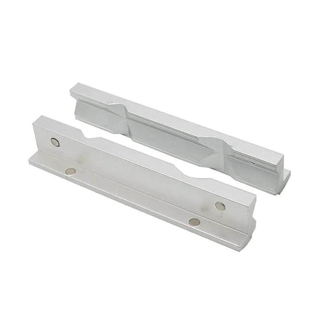 4 Inch Or 6 Inch CNC Milling Steel Vise Hard Jaw Fixture Built Tough With V Type Jaw Aluminum Alloy Milling Kit, 2 Piece Set close-up
