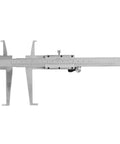 Inner Vernier Caliper 9 To 150 mm Range For Inner Hole Measurement, carbon steel, full view, precise scale visible