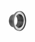 Tooloflife 8 Magnet Vacuum Hose Coupler With Short Magnetic Connector and Metal Ring Receiver for Table Saws Planers and Drum Sanders showing a black coupler adapter.