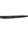 Straight Up Fresh Left Side Rear Bumper Reflector Red Lens Plug And Play Replacement For Tesla Model 3 2017 To 2022 No Drama Oem Swap Tail Marker Light Cover side view of black reflector with red lens and mounting clips
