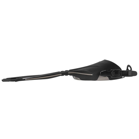 Side view of Powerful Open Heel Diving Fins For Scuba And Snorkeling, No-Fuss Adjustable Buckles, Lightweight Polypropylene And TPR Blade