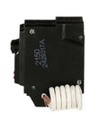 Side view of 50A Double-Pole GFCI Breaker 240V Self-Test Ground Fault Interrupter for 120/240 VAC Service, panel mount