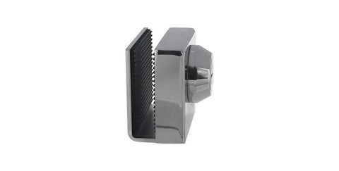 Heavy Duty Chrome Key Lock For Three Eighth Inch Glass Display Case with textured side for enhanced grip and easy installation.