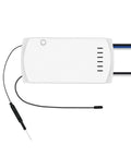 Plug And Play Smart WiFi Ceiling Fan Light Controller with App and Remote Replacement, white device, cable attached