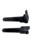 Heavy Hitter Folding Furniture Legs Set Of Four Sturdy Metal Bed And Sofa Lifts, black iron tapered replacement feet.