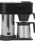 Speed Brew 10-Cup Home Coffee Brewer With Stainless Steel Hot Water Tank Keeps Water Hot For Quick Brews 70 Oz Capacity Thermal Carafe Black Finish Easy-Access Lid shown from side view