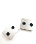 Replacement Replacement Blades For Rebar Cutter Rc-16 High-Speed Steel Cutting Tool Accessories Durable Precision Sharpened Edge Max 16Mm Dia, two aluminum cutter parts with holes.