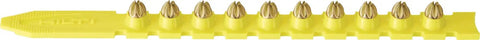 Powder Actuated Fastener Cartridge For Concrete And Steel,.27 Caliber, Short 6.8/11 Mm, Strips Of 10, Yellow Medium Duty, Pack Of 100