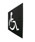 Side view of Handicap Parking Lot Stencil 48 By 48 Inches Heavy Duty Plastic Reusable Made In The USA for outdoor markings.