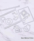 Door Background Clear Stamp And Die Set For Scrapbooking And Card Making, showcasing 6.6x4.4 inch metal cutting dies.
