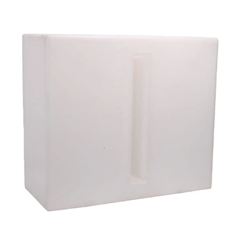 33 Gallon Food Grade LLDPE RV Water Holding Tank For Camping And Trailers, heavy duty and impact resistant, white square design.