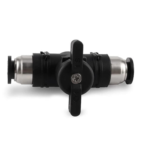 Three Eighths Inch OD Pneumatic Ball Valve Push To Connect Air Flow Control Valve With Quick Lock No Tools Needed For Easy Tubing