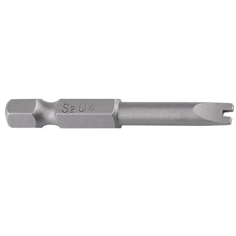 Heavy Duty 1/4 Inch Hex Shank Spanner Screwdriver Bits With Magnetic U Socket Heads U4, S2 steel construction for efficient use.