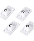 Reliable Peel Stick Mini Caster Wheels White Four Pack with durable ABS frame for easy furniture movement tool-free installation.