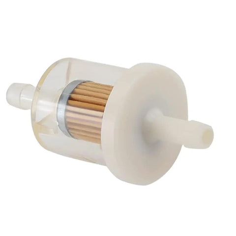 Close-up of a Three Pack 40 Micron Inline Fuel Filter For Briggs Stratton Lawn Mower Engines 12 HP To 35 HP Replace 49019 7001