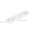 5Pc Heavy Duty Wall Mounted Storage Rack Featuring Hardcore Adhesive Hooks For Bathroom And Shower Caddy No Sweat Rent Friendly Plastic Shelf Rack Quick Grip Design clear adhesive hook plate measuring 10.2 in x 2.75 in.