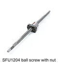 High Performance 200mm C7 Ball Screw With Precision Ball Nut For CNC Instruments SFU1210/1204 Rolled Spindle close-up with nut
