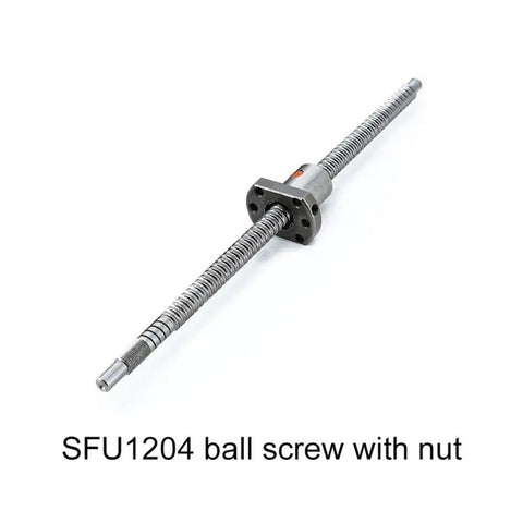 High Performance 200mm C7 Ball Screw With Precision Ball Nut For CNC Instruments SFU1210/1204 Rolled Spindle close-up with nut