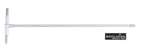 Long Reach Telescoping Gage Set 5/16 To 6 Inches, 6 Piece Satin Chrome, Self Centering Double Action Inside Measurement Tool, front view