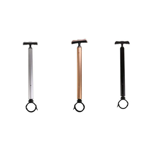 Adjustable Handlebar Armrest And Extend Rod For 6.5 7 And 10 Inch Electric Scooters in silver, gold, and black on white background.