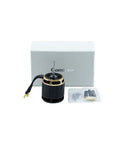 Heavy Duty Rc Helicopter Motor 4025 Dc Brushless Rig With Real Deal Torque And Tunable Kv Range From 530 To 1100 Rpm with accessories in box.