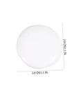 Six Pack White Alloy Round Cabinet Door Handle, Easy Install Drawer Pull Knob, shown with dimensions 2.8 cm