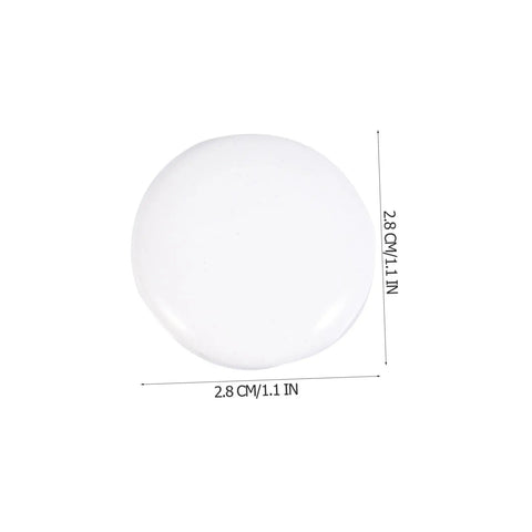 Six Pack White Alloy Round Cabinet Door Handle, Easy Install Drawer Pull Knob, shown with dimensions 2.8 cm