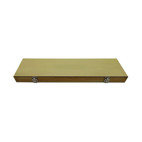 Heavy Duty Gauge Block Set Featuring Eight Hardened Tool Steel Setup Bars Spanning 125 To 500 Mm storage case with a smooth finish.