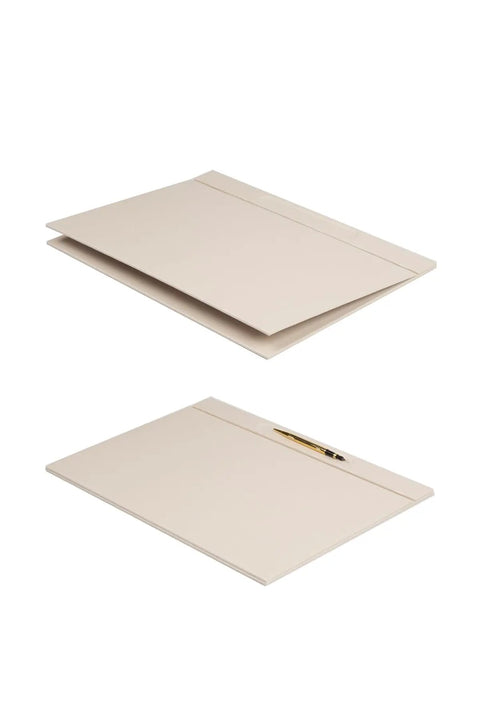 Cream desk mats from Bonded Leather Boss Level 12-Piece Executive Desk Set With Desk Mats Double Document Rack Name Plate Pens Note Holder
