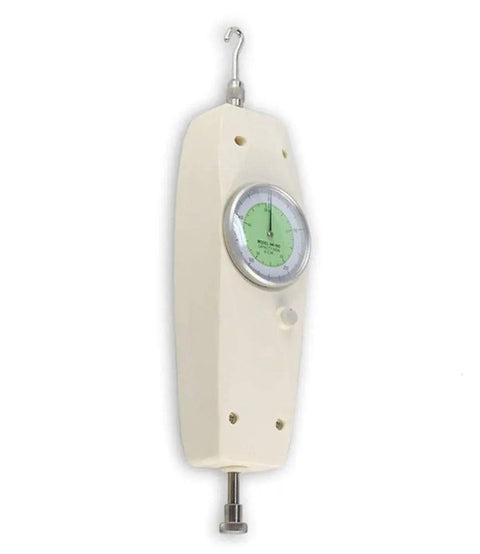 High Accuracy Analog Dynamometer Force Tester With Dual Display Handheld Design Thrust Push Pull Gauge NK Newton And Kilogram Units 20N Range Portable Dial Meter, cream handheld gauge with hook and push rod