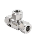 304 Stainless Steel Compression Tee Three Quarter Inch OD Three Way Connector Tube Fitting Pack Of 1 Beefy Built To Last Heavy Duty Leak Proof Ferrule Design For High Pressure Plumbing And Irrigation Systems, 304 stainless steel tee fitting