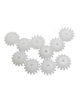 Dope Ten Piece Bevel Gear Set 0.5 Module 16 Teeth 1.9mm Bore 2mm Tight Fit Plastic S162A Bevel Gears in white plastic