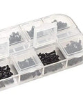 360Pcs Multisize Laptop And PC Replacement Screw Kit With M2 M2.5 And M3 Hardware in a clear organizer box