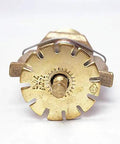 Rock Solid Copper Pendent Fire Sprinkler Head Standard Response Dn20 Male Thread 74C bottom view with hexagon male thread.