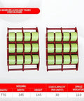 12-wheeled auxiliary tanks with green PU wheels, size 770x345x145mm, load capacity 30, designed for heavy-duty use.