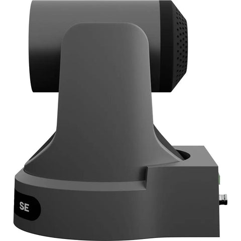 Five Pro PTZ Cameras Built Fresh For Hella Smooth Remote Meetings With Dynamic 30X Optical Zoom Side view of a black PTZ camera on a mount.