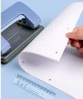Using Two Hole Puncher For Paper And Crafts, Adjustable 3.15 Inch Hole Spacing, Squeeze To Punch Up To 20 Sheets, Skid Resistant Base