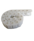 Nylon POM Anti Static Flexible Roller Drive Chain For Conveyor And Machine Transmission White 40P Wear Resistant 1 Meter