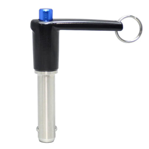 Durable Marine Grade Stainless Steel Ball Lock Pins With Quick Release Button For Easy Indexing, showing 3 inch length and 9/16 inch diameter design.