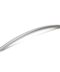 OEM Freezer Handle DA97-12712C Replacement Part for Refrigerators in a silver finish, shown in a side angle view.