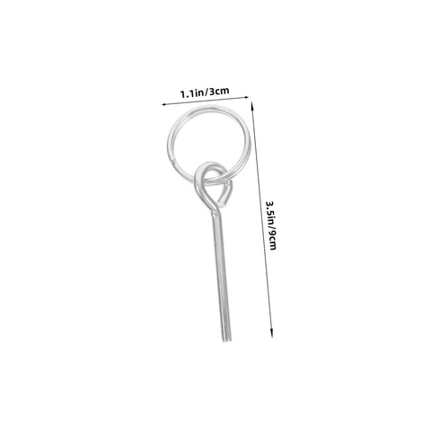 Close-up of single needle ring tent pole connector from 10 Pack Tent Pole Connectors With Single Needle Ring For Quick Setup And Takedown