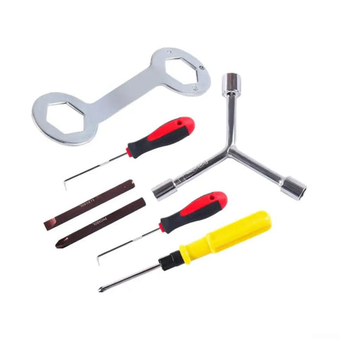 Heavy Duty Three Way Hex Socket Wrench For 8Mm 10Mm And 12Mm Fasteners includes various tools for washing machine repairs.