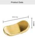 Gold Cabinet Handle, 60mm Length, 11mm Height, Six Pack Zinc Alloy Cabinet Drawer Handles Gold 16mm Hole Spacing Double Hole Hidden Screws