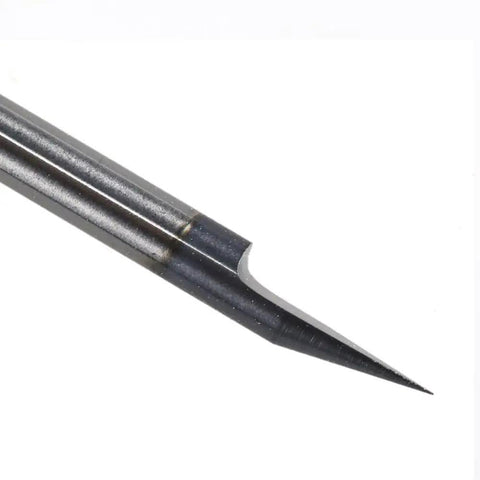 Heavy Duty Carbide V Groove Router Bits Set With 3.175mm Shank showing precision-ground tip for detailed engraving.