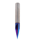 Durable Nano Coated 3 Flute Carbide V Groove Router Bit With 1/4 Inch Shank And 30 Degree Angle for precision engraving.